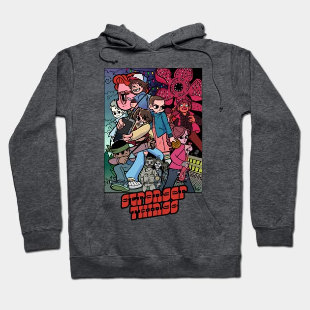 Stranger Things Vs The World Hoodie by PinkInDetroit
